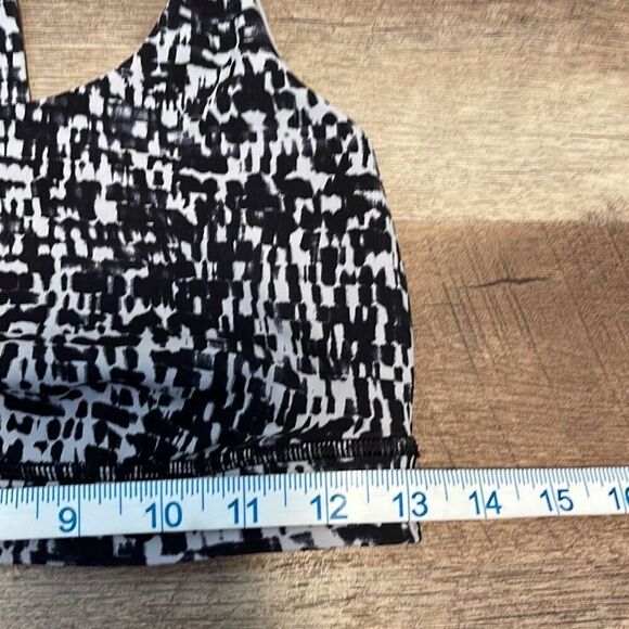 Lululemon Womens Strappy Medium Support CD Energy Bra Black White Size‎ 8 - Picture 5 of 6